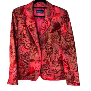 BASLER JEANS Red Floral Blazer NWT size 42